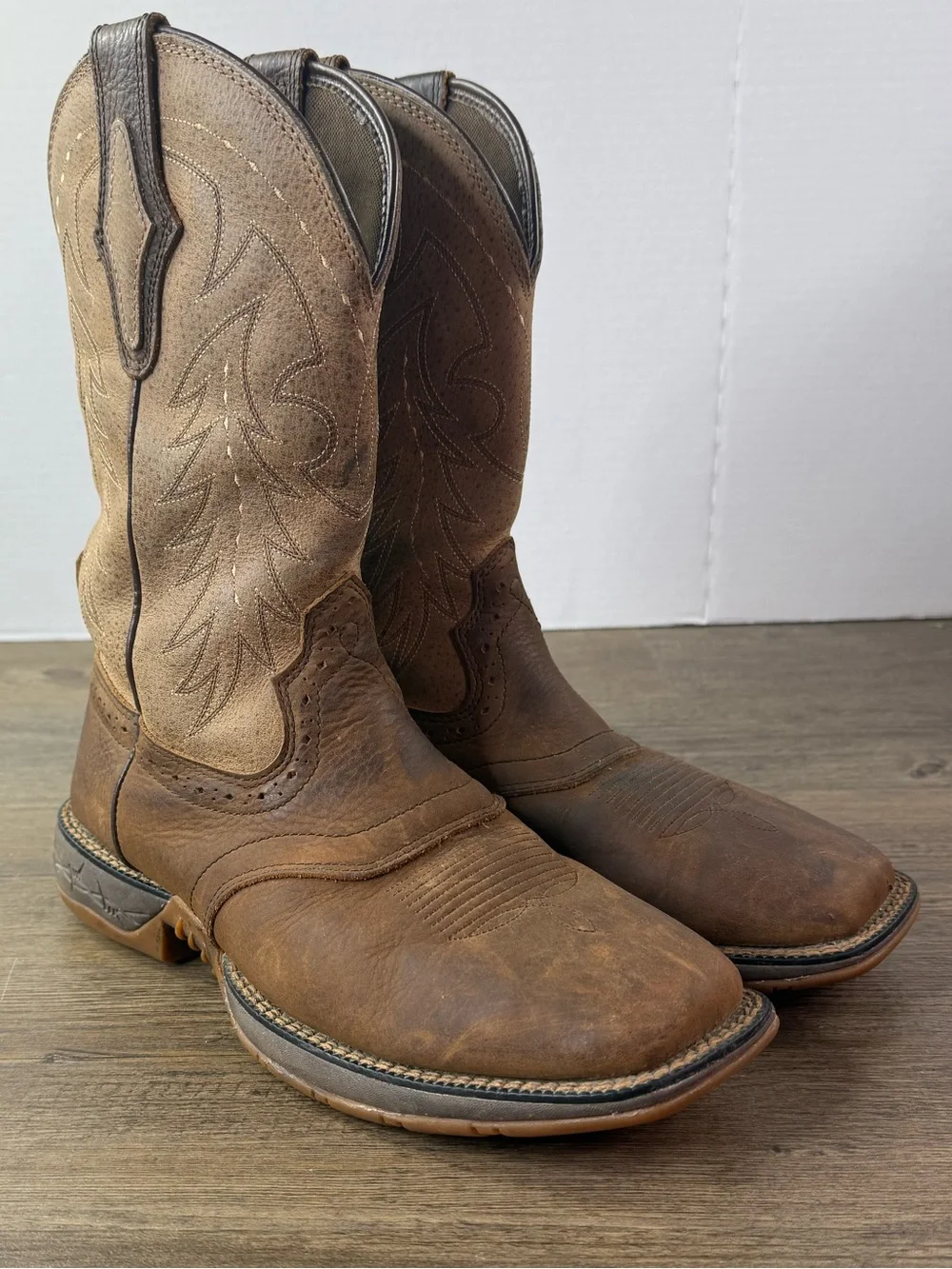 Cody James Men's Brown Leather Western Work Boots - Size 8.5